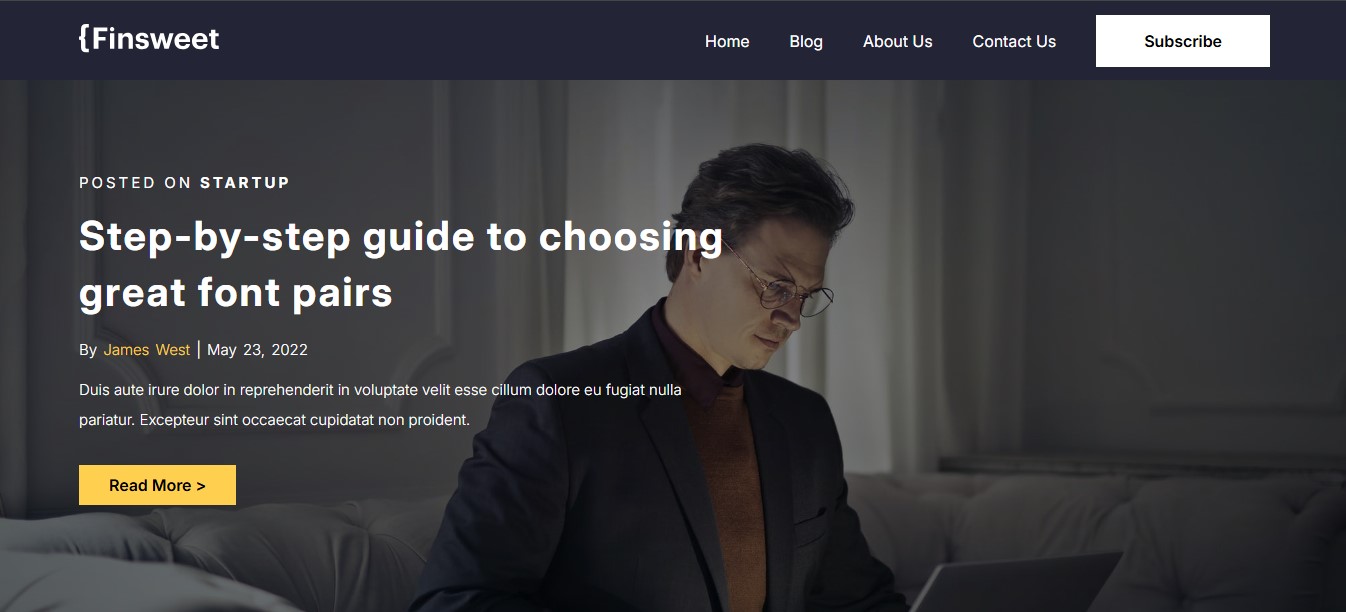 Preview of the portfolio website